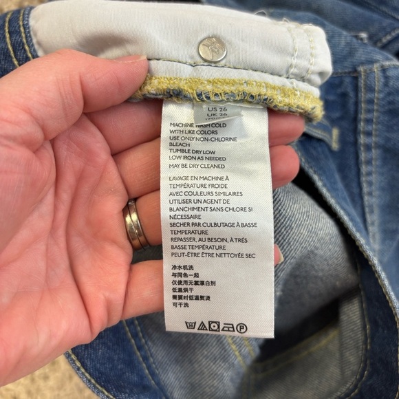 Free People We the Free Maggie mid rise straight leg cropped jeans sz 26 - Picture 13 of 14